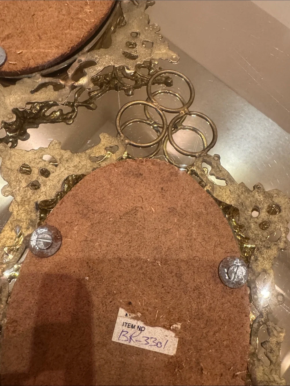 Vintage Mid Century Modern Gold Gilt Twin Mirrors